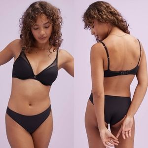Thirdlove 24/7 Classic Uplift Plunge Bra Black 34E
